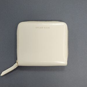 DYLAN KAIN Cream ZIP Leather Wallet Designed In Australia